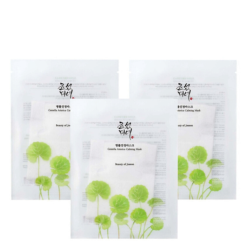 Изображение товара BEAUTY OF JOSEON Набор тканевых масок лица Centella Asiatica Calming Mask Trio, 25 мл * 3 шт.