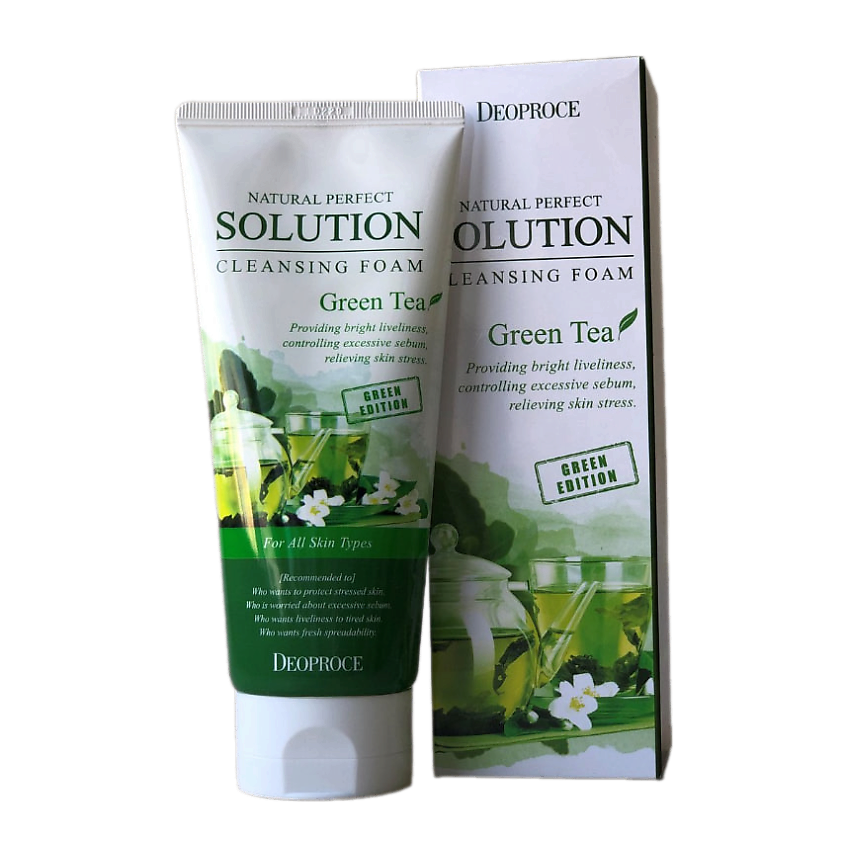 Изображение товара DEOPROCE Пенка для умывания с экстрактом зеленого чая, 170 г