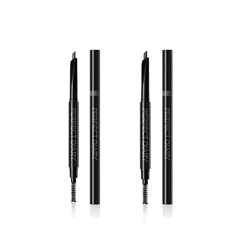 Изображение товара PERFECT DIARY Набор карандашей для бровей Dual-ended Hexagonal Chiseled Eyebrow Pencil, 01 Natural Grey + 02 Dark Brown