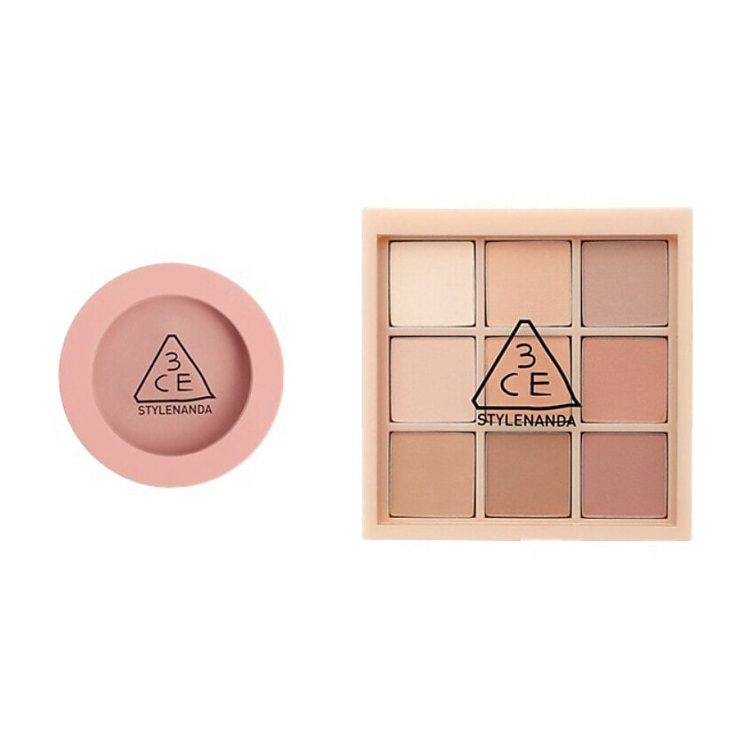 Изображение товара 3CE Набор: Румяна Face Blush + Тени для век Multi Eye Color Palette, MONO PINK + DEAR NUDE
