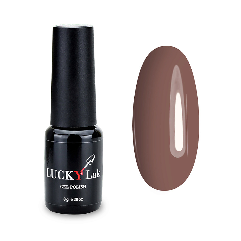 Изображение товара Гель-лак для ногтей LuckyLak Color №78 Коричневый, стойкое покрытие 6 недель