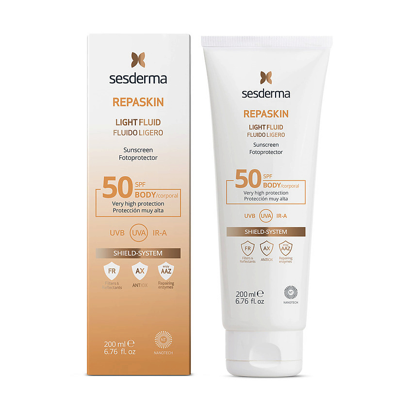 Изображение товара SESDERMA Солнцезащитный крем-гель SPF50 Repaskin Light Fluid, 200 мл