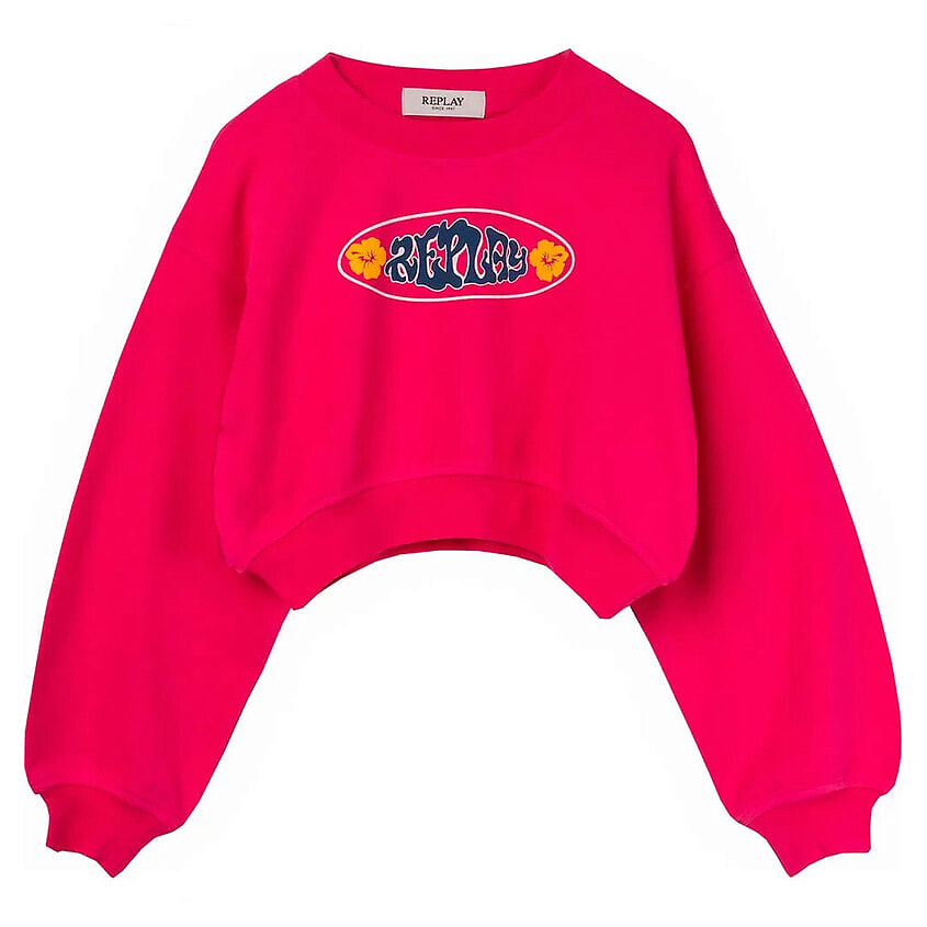 Изображение товара Стильный розовый свитшот для девочек из 100% хлопка REPLAY SG2133.051.23164