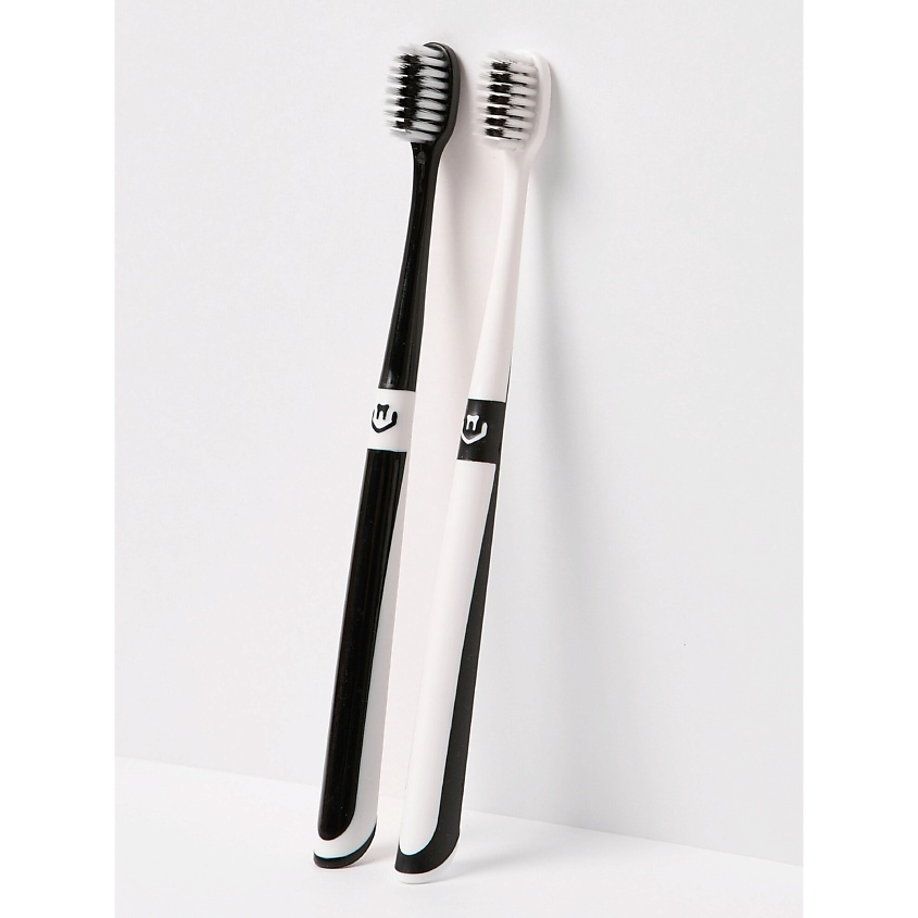 Изображение товара TRENDPLACE Зубная щётка мягкая набор, Черный + Белый