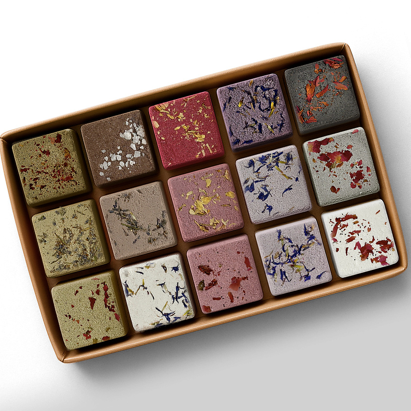 Изображение товара Набор бомбочек для ванны Solace 15 шт с солью, шиммером и сухоцветами