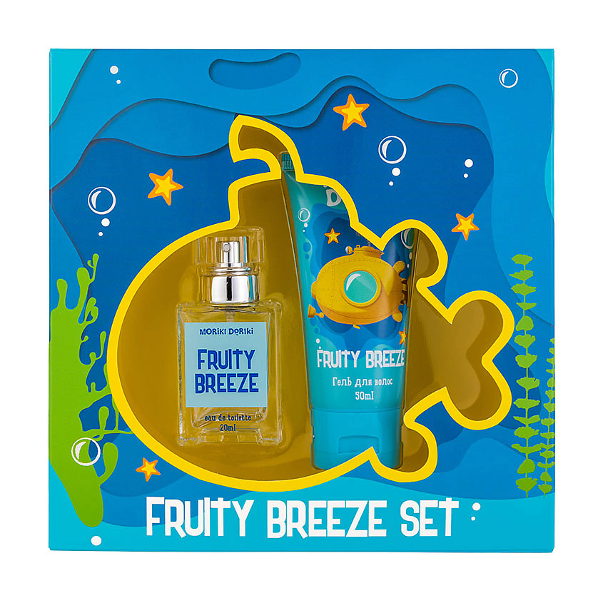 Изображение товара MORIKI DORIKI Набор FRUITY BREEZE, Туалетная вода, спрей 20 мл + Гель для волос 50 мл