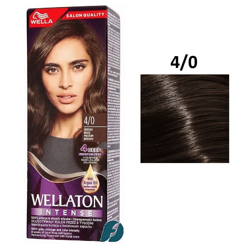 Изображение товара WELLA Cтойкая крем-краска для волос WELLATON, 4/0 Темный шоколад