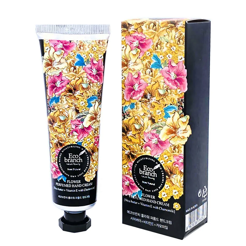 Изображение товара ECOBRANCH Крем для рук с экстрактом ромашки и маслом ши, 40 мл