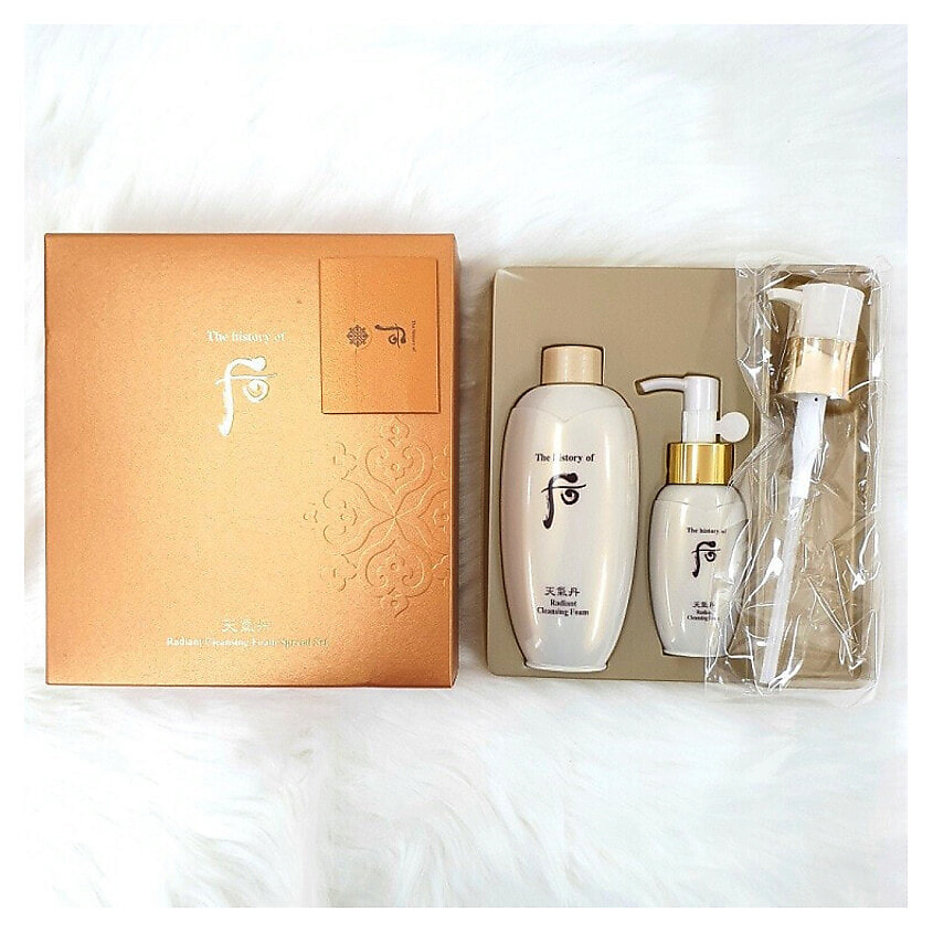 Изображение товара THE HISTORY OF WHOO Набор средств для умывания Cheongidan Radiant Cleansing Foam Special Set, 200 мл + 50 мл + 1 шт.