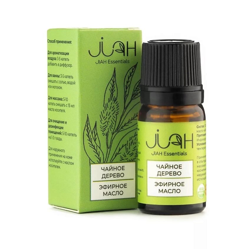 Изображение товара JIAH Эфирное масло чайное дерево (Tea Tree Essential Oil), 10 мл
