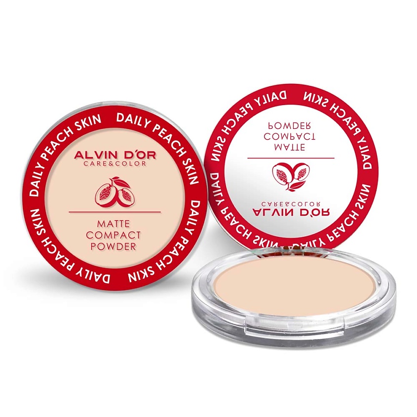 Изображение товара Компактная матирующая пудра ALVIN D'OR Daily Peach Skin Pink Beige
