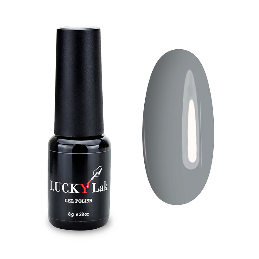 Изображение товара Гель лак LuckyLaK Firstloue No105 Серый - стойкое покрытие для ногтей 150 оттенков
