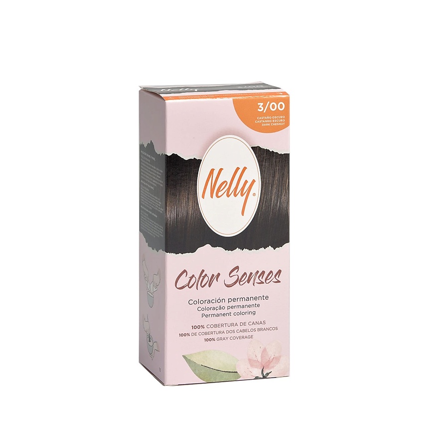 Изображение товара Краска для волос NELLY Senses Тёмно-коричневый 3/00 профессиональное окрашивание