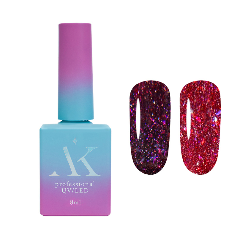 Изображение товара KRISTALEX LIFE Гель лак светоотражающий 1 (8 мл), красный