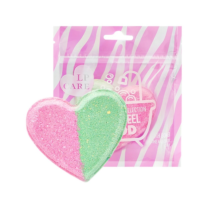 Изображение товара LP CARE Бомбочка для ванны бурлящая (розово-зеленая), 155 г