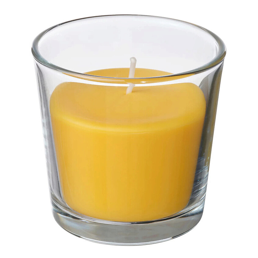 Изображение товара IKEA Ароматическая свеча Мимоза SVARTOXBÄR, Желтый