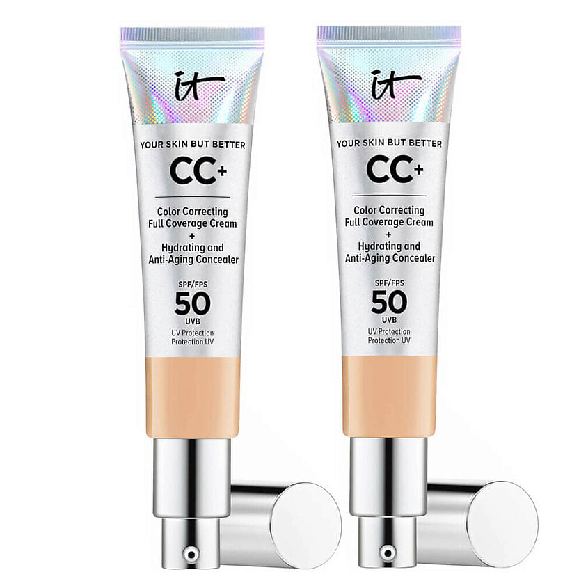 Изображение товара IT COSMETICS СС-крем с антивозрастным уходом Your Skin But Better SPF 50 Duo,2 шт, Medium tan