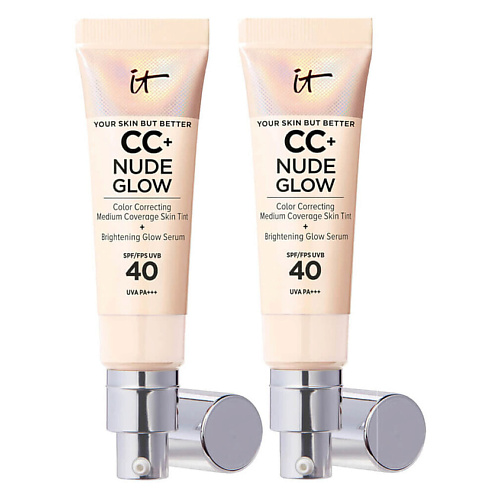 

IT COSMETICS Тональный крем с сияющим финишем Nude Glow CC Cream Duo SPF40, 2 шт, Тональный крем с сияющим финишем Nude Glow CC Cream Duo SPF40, 2 шт