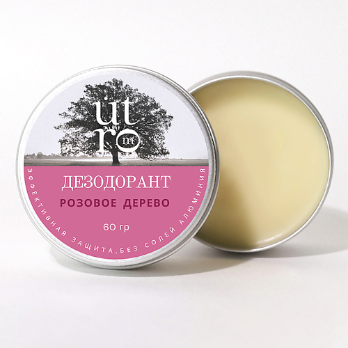 

UTROM Дезодорант натуральный содовый для тела "Розовое дерево" 60, Дезодорант натуральный содовый для тела "Розовое дерево"
