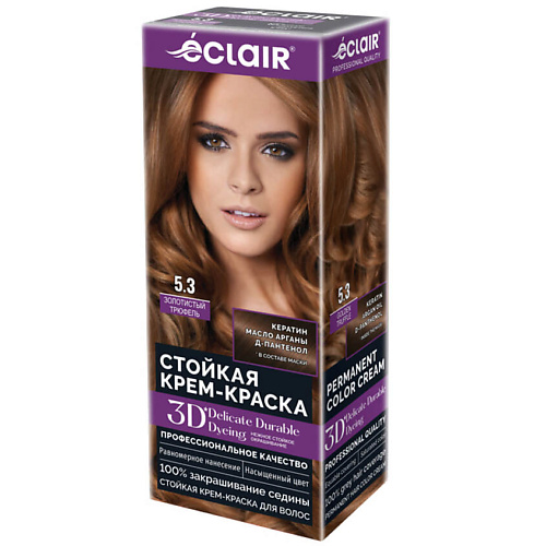 

ECLAIR Стойкая крем краска для волос 3D, Стойкая крем краска для волос 3D
