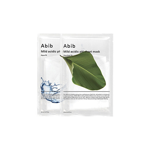 

ABIB Тканевые маски Mild Acidic pH Sheet Mask: Aqua Fit & Heartleaf Fit 30, Тканевые маски Mild Acidic pH Sheet Mask: Aqua Fit & Heartleaf Fit