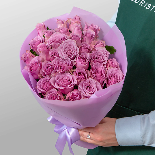 

STUDIO FLORISTIC Букет сиреневых Роз Кения 31 шт «Лиловая акварель», Букет сиреневых Роз Кения 31 шт «Лиловая акварель»