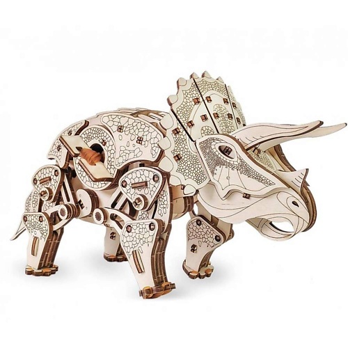 

EWA ECO-WOOD-ART Деревянный конструктор 3D Динозавр Трицератопс, Деревянный конструктор 3D Динозавр Трицератопс