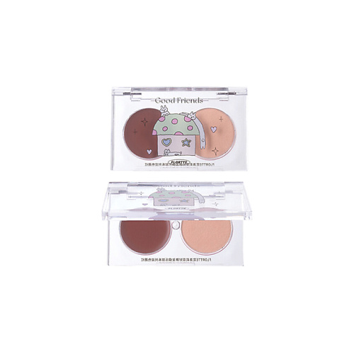 

FLORTTE Двухцветные румяна Good Friends Club Dual-Color Blush, Двухцветные румяна Good Friends Club Dual-Color Blush