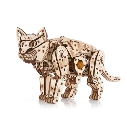 

EWA ECO-WOOD-ART Деревянный конструктор 3D Механический Кот (Кошка), Деревянный конструктор 3D Механический Кот (Кошка)