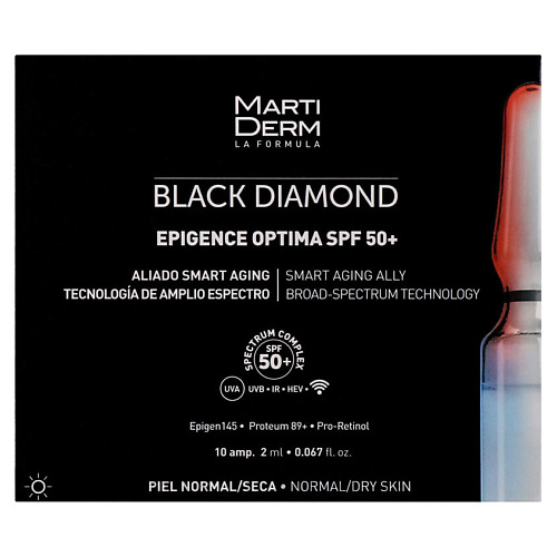 

MARTIDERM Антивозрастные ампулы Black Diamond Epigence Optima SPF 50+ 20, Антивозрастные ампулы Black Diamond Epigence Optima SPF 50+