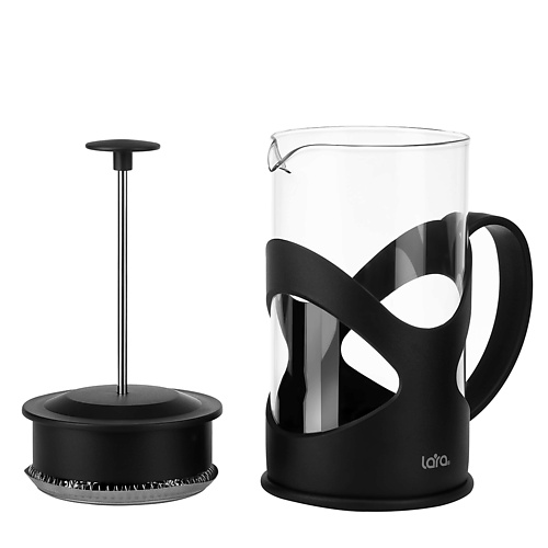 

LARA Френч-пресс стеклянный для чая и кофе 350 мл, заварочный, Френч-пресс стеклянный для чая и кофе 350 мл, заварочный