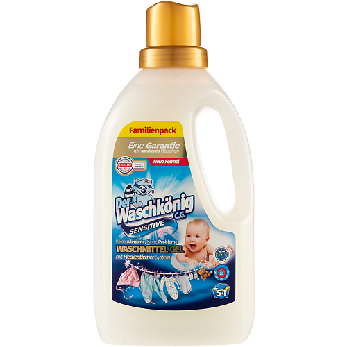 

DER WASCHKONIG C.G. Sensitive Clovin Гель для стирки универсальный концентрат, жидкий порошок 1625, Sensitive Clovin Гель для стирки универсальный концентрат, жидкий порошок