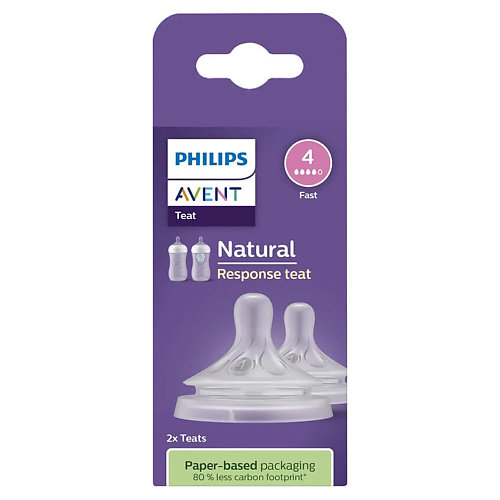 

PHILIPS Силиконовая соска Natural Response, скорость потока 4, Силиконовая соска Natural Response, скорость потока 4