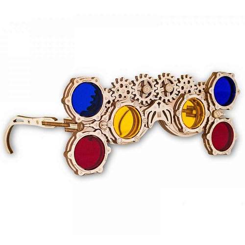 

EWA ECO-WOOD-ART Деревянный конструктор 3D Стим-панк Очки Гогглы, Деревянный конструктор 3D Стим-панк Очки Гогглы