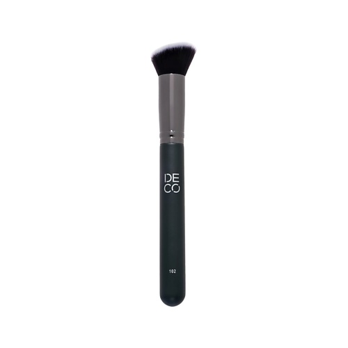 

DECO. Кисть для нанесения тона синтетическая скошенная №102 MAKE UP BRUSH FACE, Кисть для нанесения тона синтетическая скошенная №102 MAKE UP BRUSH FACE
