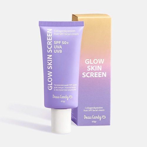

BEAUCANDY Увлажняющий солнцезащитный крем для лица SPF 50+ Collagen&passion fruit 60, Увлажняющий солнцезащитный крем для лица SPF 50+ Collagen&passion fruit