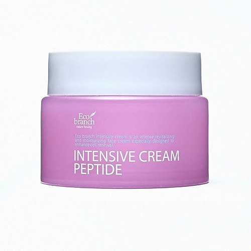 

ECOBRANCH Интенсивно увлажняющий крем для лица с пептидами 100, Интенсивно увлажняющий крем для лица с пептидами