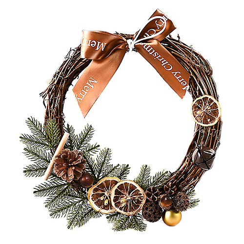 

HOMIUM Венок Новогодний на дверь Happy New Year, Венок Новогодний на дверь Happy New Year