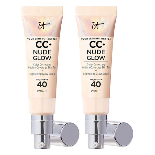 

IT COSMETICS Тональный крем с сияющим финишем Nude Glow CC Cream Duo SPF40, 2 шт, Тональный крем с сияющим финишем Nude Glow CC Cream Duo SPF40, 2 шт