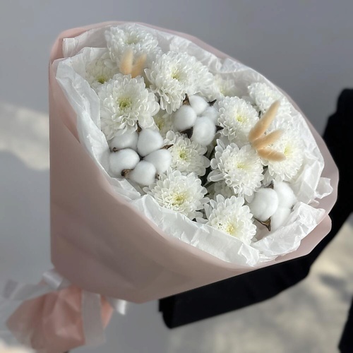 

VIBE СТУДИЯ ЦВЕТОВ И ПОДАРКОВ Хризантема и хлопок, Хризантема и хлопок