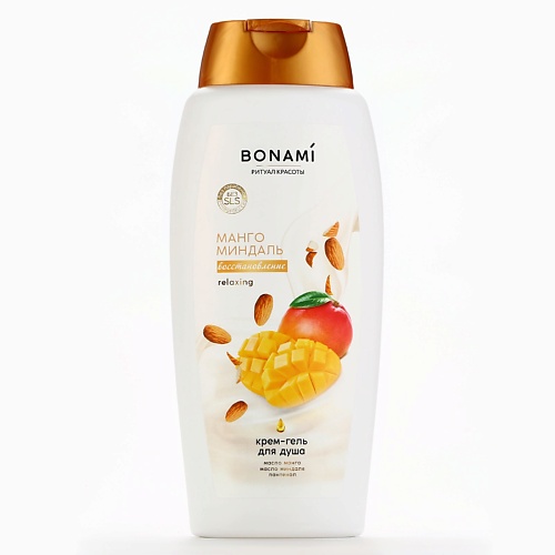 

BONAMI Гель для душа с пантенолом, восстановление, аромат манго и миндаля 750, Гель для душа с пантенолом, восстановление, аромат манго и миндаля