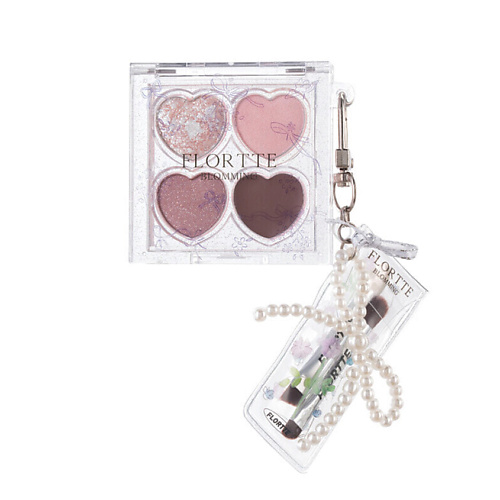 

FLORTTE Компактные тени-брелок Blooming Series 4 Color, Компактные тени-брелок Blooming Series 4 Color