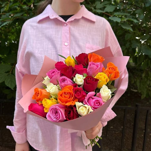 

РЯБИНА ЦВЕТОЧНАЯ МАСТЕРСКАЯ Цвета радости — 21 роза, Цвета радости — 21 роза