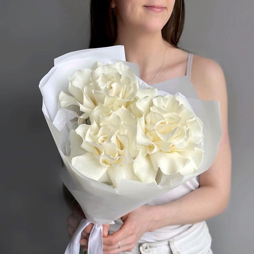 

VIBE СТУДИЯ ЦВЕТОВ И ПОДАРКОВ Нежный букет комплимент белая французская роза, Нежный букет комплимент белая французская роза