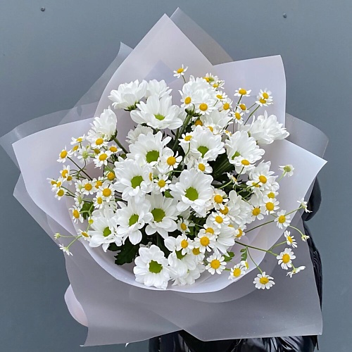 

ДАРИ ЦВЕТЫ Букет с хризантемами и ромашками, Букет с хризантемами и ромашками