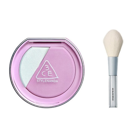 

3CE Набор: Румяна и хайлайтер Blushlighter + Кисть для румян Blush Brush, Набор: Румяна и хайлайтер Blushlighter + Кисть для румян Blush Brush