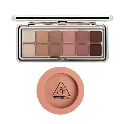 

3CE Набор: Палетка теней New Take Eyeshadow Palette + Румяна Face Blush, Набор: Палетка теней New Take Eyeshadow Palette + Румяна Face Blush