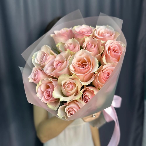 

VIBE СТУДИЯ ЦВЕТОВ И ПОДАРКОВ Нежно розовая Роза 15 шт, Нежно розовая Роза 15 шт