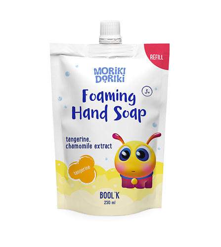 

MORIKI DORIKI Пенка для рук очищающая с запахом мандарина, рефилл BOOL'K 250, Пенка для рук очищающая с запахом мандарина, рефилл BOOL'K