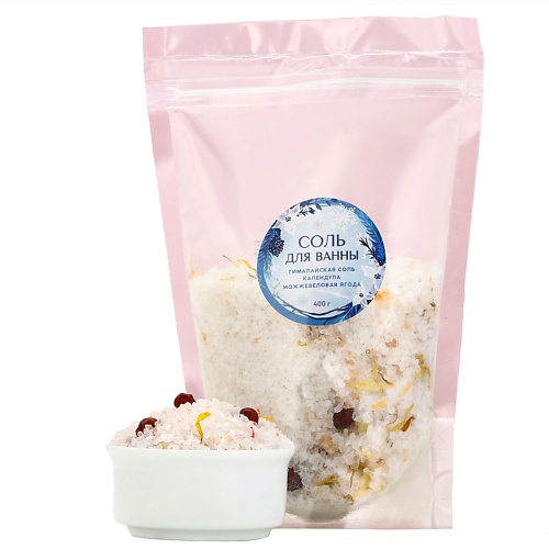 

ЧИСТОЕ СЧАСТЬЕ Соль для ванны с календулой и можжевеловой ягодой 400, Соль для ванны с календулой и можжевеловой ягодой